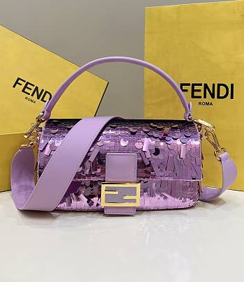	 Fendi Baguette Light Purple One Size 26x7x13cm