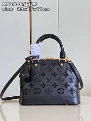 Louis Vuitton Alma BB Black Leather Bag M22878 Size 23.5 x 17 x 11 cm - 1