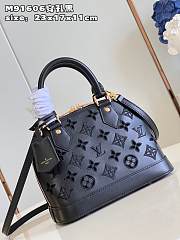 Louis Vuitton Alma BB Black Leather Bag M22878 Size 23.5 x 17 x 11 cm - 2