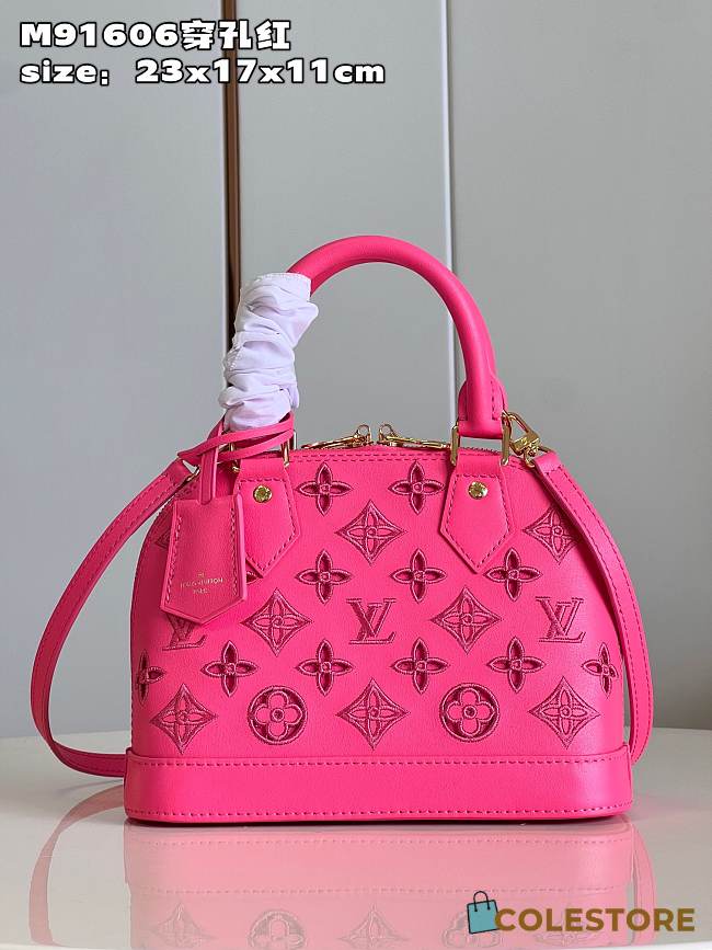 	 Louis Vuitton Alma BB Pink Leather Bag M22878 - 1