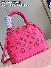 	 Louis Vuitton Alma BB Pink Leather Bag M22878 - 5