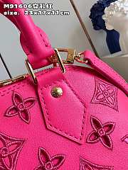 	 Louis Vuitton Alma BB Pink Leather Bag M22878 - 4