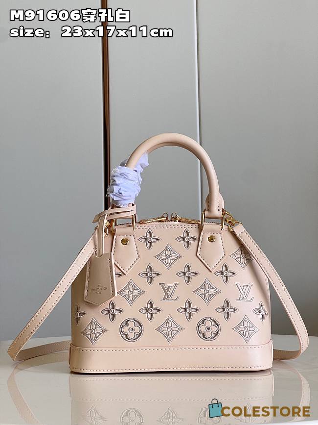 	 Louis Vuitton Alma BB Black Leather Bag M22878  - 1