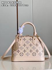 	 Louis Vuitton Alma BB Black Leather Bag M22878  - 1