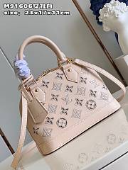 	 Louis Vuitton Alma BB Black Leather Bag M22878  - 3