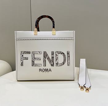 Fendi Sunshine Medium Python White Size 36×12×31cm