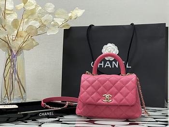 Chanel Coco Caviar Pink Mini Size 13x19x9cm