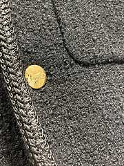 Celine Tweed Jacket Black  - 3