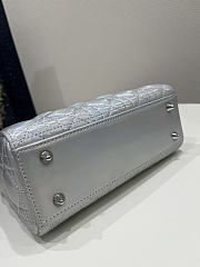 Lady Dior Silver Size 20*8*17cm - 2
