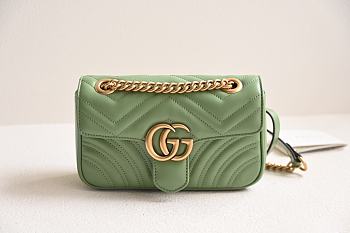Gucci Marmont Green 446744 Size 23*14*6cm