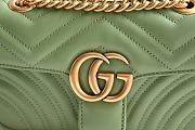 Gucci Marmont Green 446744 Size 23*14*6cm - 2