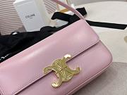 Celine Triomphe Shoulder Bag Light Pink Size 20x10x4cm - 3