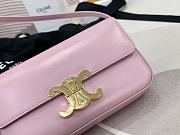 Celine Triomphe Shoulder Bag Light Pink Size 20x10x4cm - 2