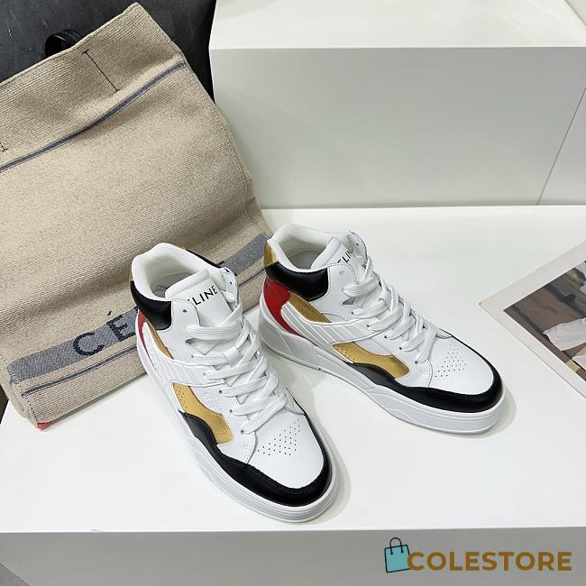 Celine High Top Sneaker In Calfskin Leather Woman & Men - 1
