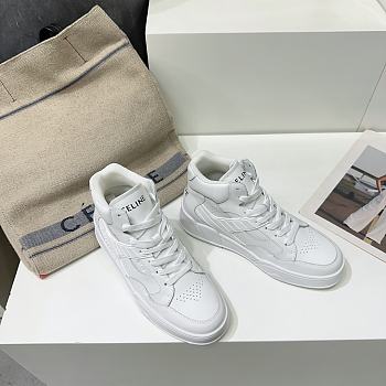 	 Celine High Top Sneaker White In Calfskin Leather Woman & Men