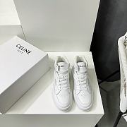 	 Celine High Top Sneaker White In Calfskin Leather Woman & Men - 2