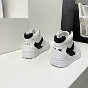 	 Celine High Top Sneaker White/Black In Calfskin Leather Woman & Men - 5