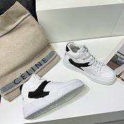 	 Celine High Top Sneaker White/Black In Calfskin Leather Woman & Men - 2