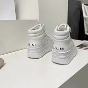 Celine Sneakers With Velcro And Wedge In Calfskin Optic White - 2