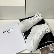 Celine Sneakers With Velcro And Wedge In Calfskin Optic White - 4