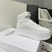 Celine Sneakers With Velcro And Wedge In Calfskin Optic White - 5