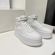 Celine Sneakers With Velcro And Wedge In Calfskin Optic White - 1