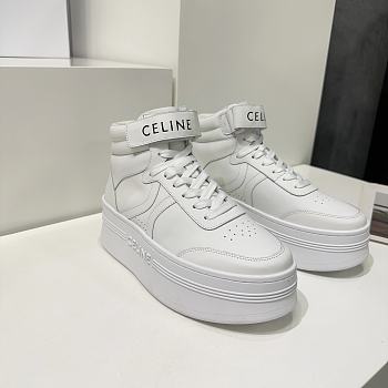 Celine Sneakers With Velcro And Wedge In Calfskin Optic White