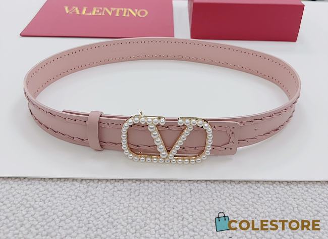VALENTINO GARAVANI Light Pink Belt 4cm - 1