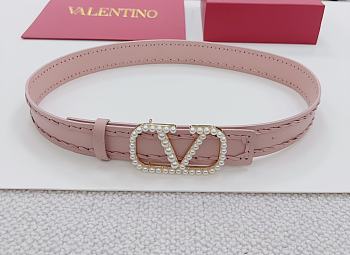 VALENTINO GARAVANI Light Pink Belt 4cm