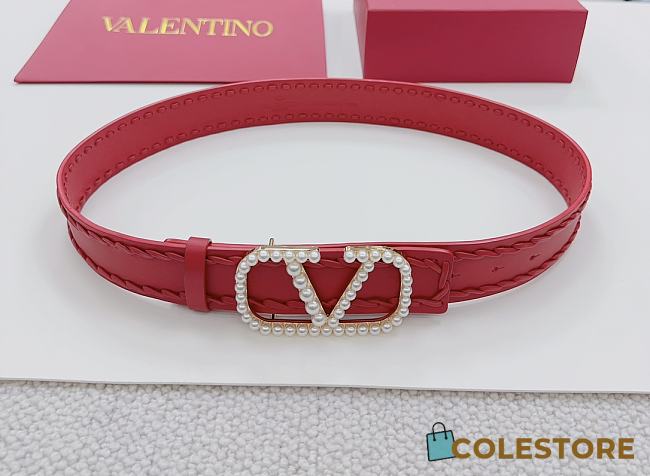 	 VALENTINO GARAVANI Red Belt 4cm - 1
