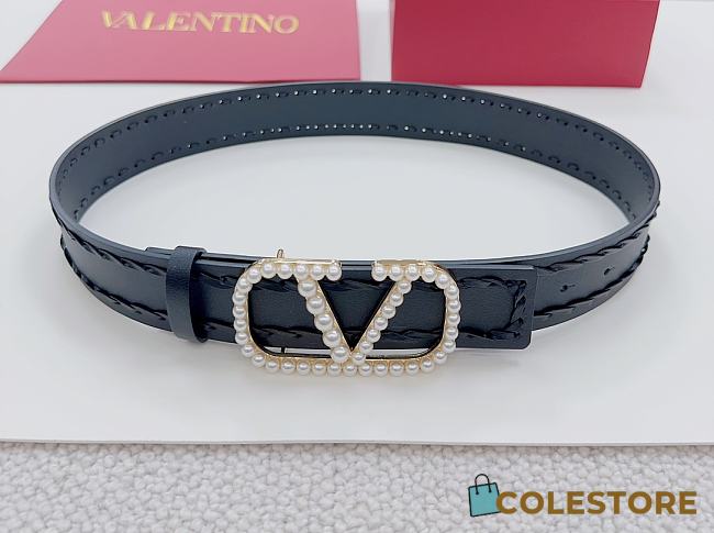 	 VALENTINO GARAVANI Black Belt 4cm - 1