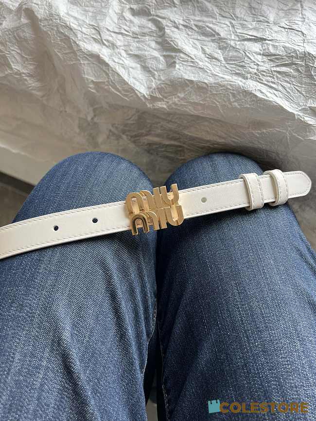 Miu Miu White Belt 2cm - 1
