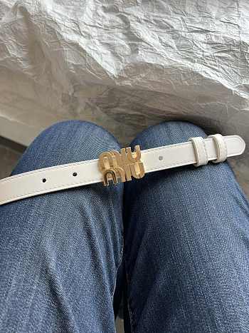 Miu Miu White Belt 2cm