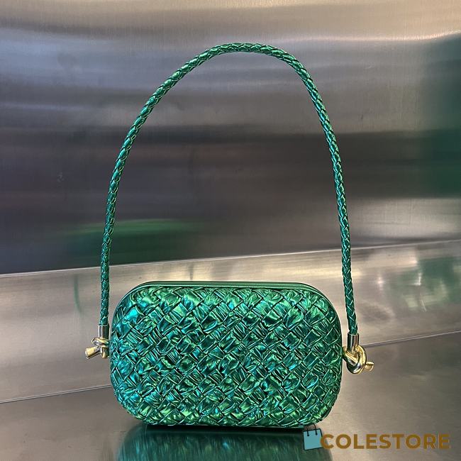 Bottega Veneta Knot On Strap Green 717623 20x12x5x5cm - 1