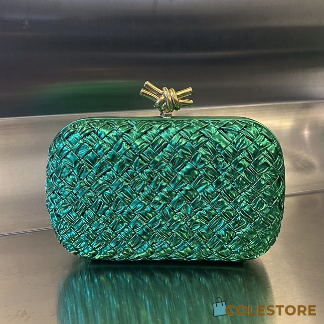 Bottega Veneta Green Knot Clutch Bag M9988 19x11.5x5cm - 1