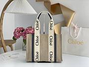 Chloe Large Woody tote bag in cotton canvas 45*33*13cm  - 1