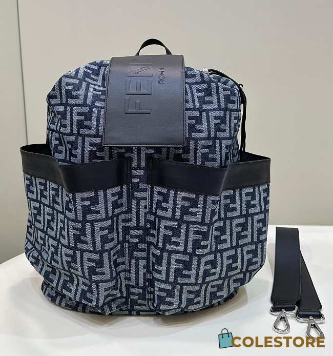 Fendi Navy Blue BackPack Size 42x18x45cm - 1