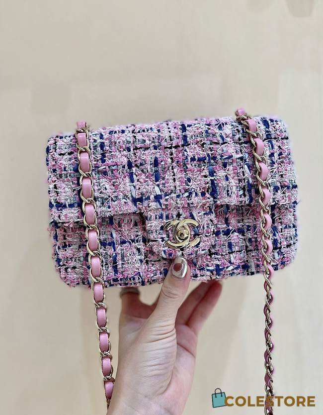 Chanel Tweed Pink Size 25cm - 1