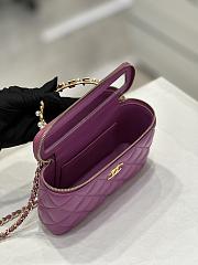 Chanel Vanity With Chain Violet Mini Size 17-4-10.5cm  - 3