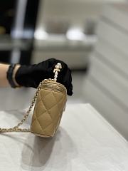 	 Chanel With Chain Beige Mini Size 17x4x10.5cm - 6