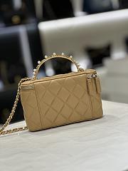 	 Chanel With Chain Beige Mini Size 17x4x10.5cm - 4