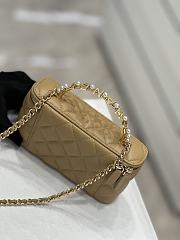 	 Chanel With Chain Beige Mini Size 17x4x10.5cm - 3