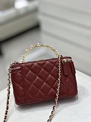 Chanel With Chain Red Mini Size 17x4x10.5cm - 6