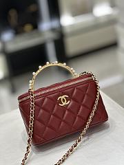 Chanel With Chain Red Mini Size 17x4x10.5cm - 5