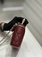 Chanel With Chain Red Mini Size 17x4x10.5cm - 4