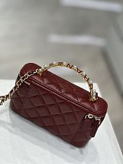Chanel With Chain Red Mini Size 17x4x10.5cm - 3