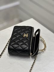 	 Chanel With Chain Black Mini Size 17x4x10.5cm - 6