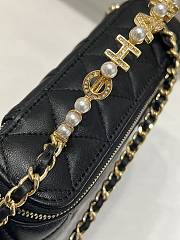 	 Chanel With Chain Black Mini Size 17x4x10.5cm - 3