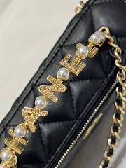 	 Chanel With Chain Black Mini Size 17x4x10.5cm - 2