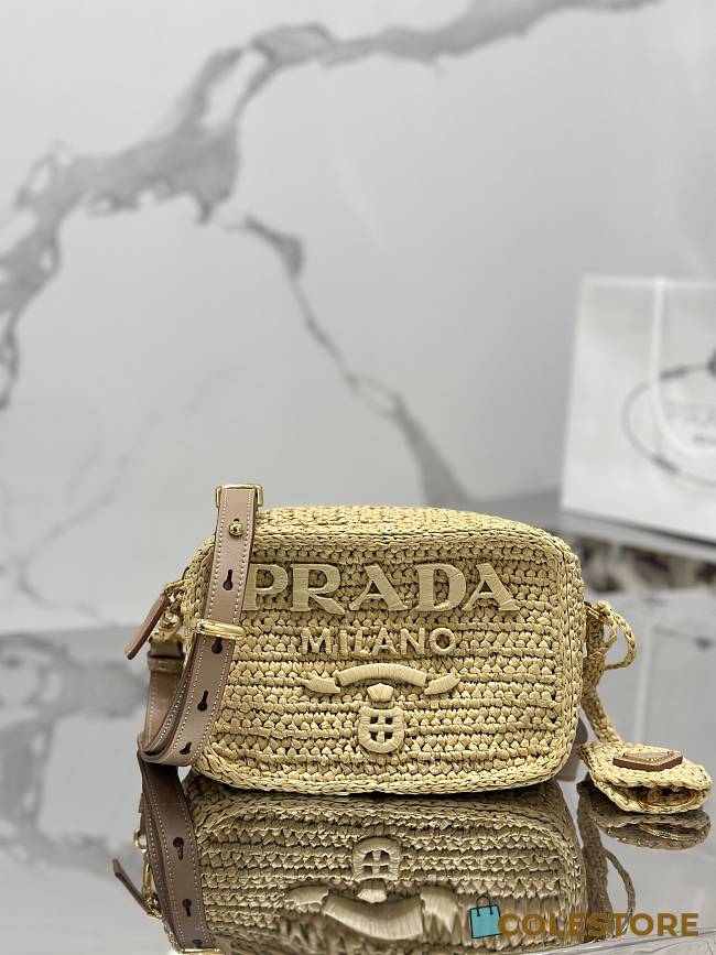 Prada Raffia Shoulder Bag 20x13x7cm - 1